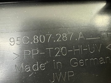 CLONA (KRYT) PODLOŽKA RÁMEČEK POD TABULKA SPZ NÁRAZNÍKU PORSCHE MACAN 95C