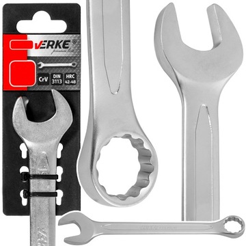 KLUCZ PŁASKI PŁASKO OCZKOWY 8mm STAL CRV VERKE MOCNY SOLIDNY PREMIUM!!