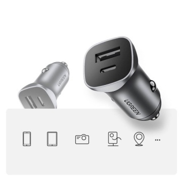 АВТОМОБИЛЬНОЕ ЗАРЯДНОЕ УСТРОЙСТВО UGREEN FAST USB-A/USB-C 12-24В постоянного тока 30Вт PD PPS
