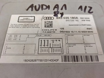 AUDI A1 8X RADO CD МУЛЬТИМЕДИЙНЫЙ 8X0035180A ОРИГИНАЛ