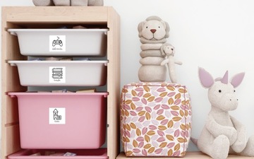 Наклейки-игрушки для ИКЕА ТРОФАСТ черно-белые 36 шт.