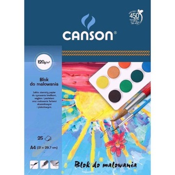 Blok szkolny do malowania Canson A3 25 ark. 120g