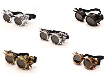 OKULARY STEAMPUNK GOGLE HALLOWEEN MOTOCYKL KOLCE