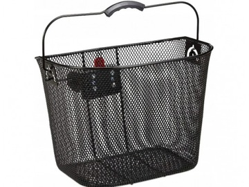 Metalowy duży koszyk na kierownicę click
