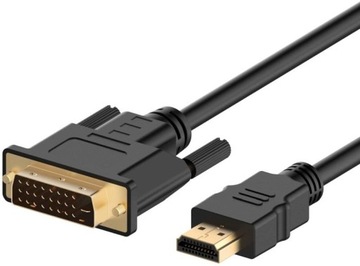 Kabel Adapter DVI-D DVI 24+1 PIN do HDMI 1M