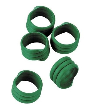 OPASKA SPIRALNA DLA DROBIU 16 MM ZIELONA 20 SZT