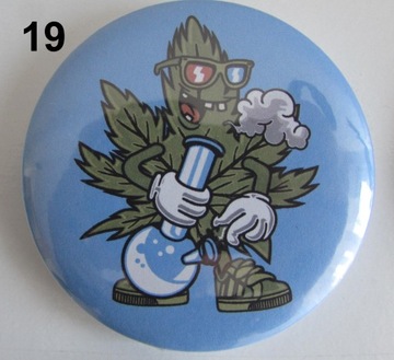 Przypinka button pin 58mm Canabis Weed dużo wzorów
