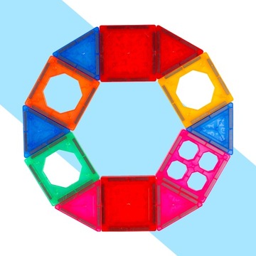 МАГНИТНЫЙ ПАЗЛ МАГНИТНЫЕ 3D КОНСТРУКЦИИ БЛОКИ БОЛЬШИЕ 110ШТ.