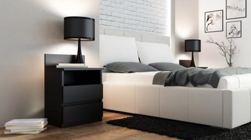 Прикроватная тумбочка MALWA M1 - ЧЕРНАЯ