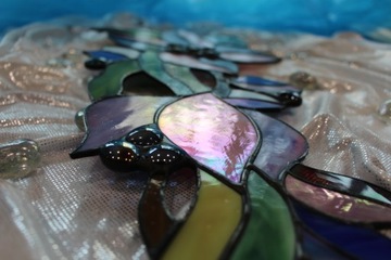 Rajski Kwiat Tiffany Witraż Fiolet II