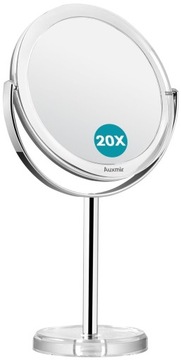 LUSTERKO LUSTRO POWIĘKSZAJĄCE 20x DO MAKIJAŻU 360° DWUSTRONNE PODWÓJNE