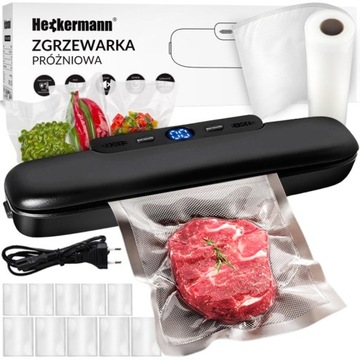 ZGRZEWARKA PRÓŻNIOWA DO PAKOWANIA ŻYWNOŚCI JEDZENIA PAKOWARKA 120W + FOLIA