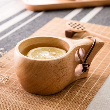 NR 2 rozmiar Kuksa Nowość Drewniany kubek Prezent