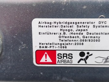 HONDA FR-V ULOŽENÍ VZDUCHOVÁ AIRBAG SPOLUJEZDCE 2009 MPV 4/5DR BAM-PT1-1096