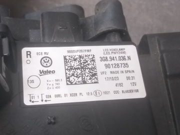 PRAVÁ SVĚTLO FULL LED VW ARTEON 3G8 FACELIFT NA 1 MODUL 3G8941036N
