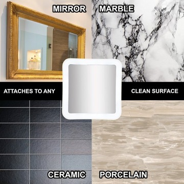 Косметическое зеркало Fancia со светодиодной подсветкой, 10-кратное увеличение, верх