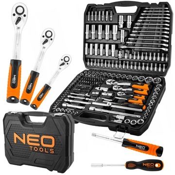 НАБОР ИНСТРУМЕНТОВ NEO XXL, 216 шт. ТОРЦЕВЫЕ КЛЮЧИ 1/2 дюйма 3/8 дюйма 1/4 дюйма 10-216