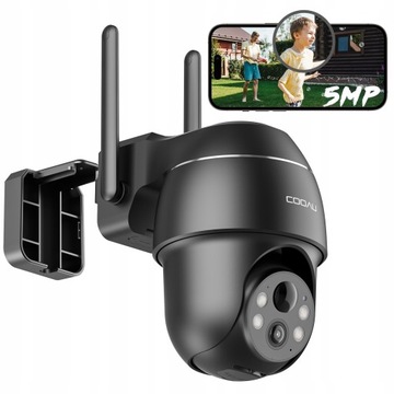 Kamera Zewnętrzna Obrotowa WiFi 5MPx Baterie IP66