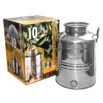 БОЧКА из НЕРЖАВЕЮЩЕЙ СТАЛИ INOX, герметичная пузырьковая банка, 10л, для самогона