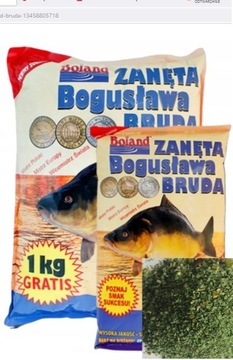 Zanęta AMUR BIG FISH ZIELONA 3kg POPULARNA Boland Bruda ZA-PO323