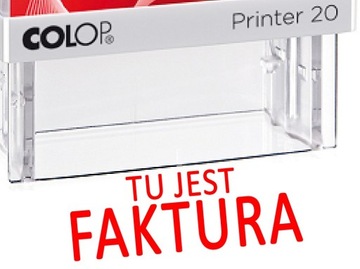 pieczątka o treści TU JEST FAKTURA SMART