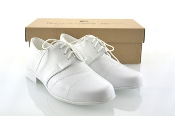 БЕЛЫЕ ТОРЖЕСТВЕННЫЕ ОБУВИ ДЛЯ МАЛЬЧИКОВ, размер PL 38