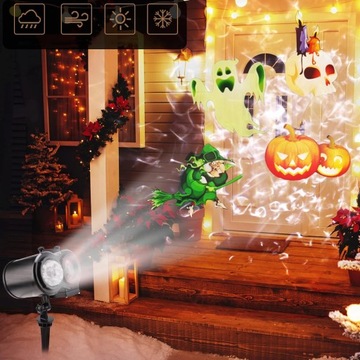 РОЖДЕСТВЕНСКИЙ НАРУЖНЫЙ ЛАЗЕРНЫЙ ПРОЕКТОР С ДИСТАНЦИОННЫМ УПРАВЛЕНИЕМ RGB STARS 12 УЗОРОВ ПРОЕКТОР