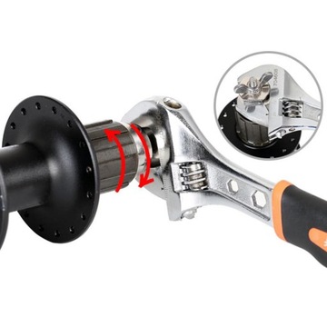 Универсальный инструмент для снятия велосипедной ступицы. Установщик Снимите ступицу с помощью шлицевого торцового ключа.