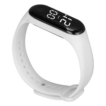 электронные часы с сенсорным экраном, светодиодный резиновый браслет, цифровые спортивные наручные часы