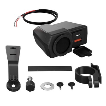 ЗАРЯДНОЕ УСТРОЙСТВО ДЛЯ МОТОЦИКЛА USB+TYPE-C 12V ТЕМПЕРАТУРА