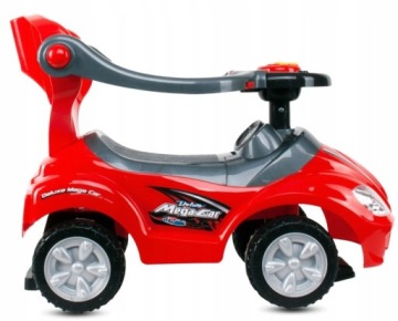 BABYMIX MEGA CAR DELUXE — каталка, ходунки, толкатель 3 в 1 + музыкальная панель