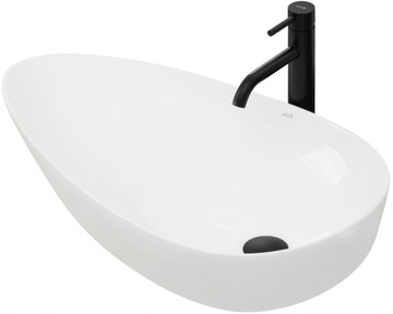 Umywalka Nablatowa REA GRETA 55 CM Asymetryczna