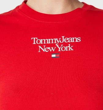 Tommy Jeans Essential Logo DW0DW14899 Czerwony T-shirt TOP r. XL jak L