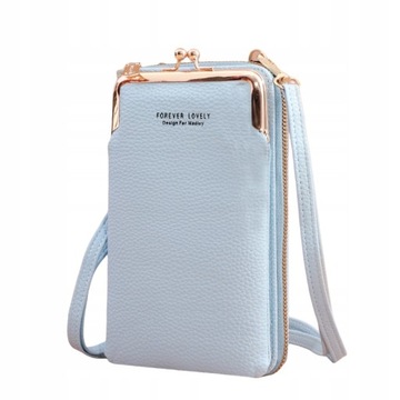 Torebka na telefon komórkowy typu crossbody Przenośny portfel na ramię z PU, z odpinanym haczykiem