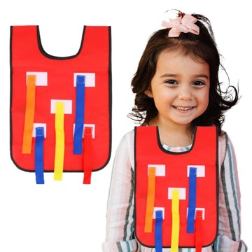 ANIMACJE KAMIZELKA Z RZEPAMI 5 PASKÓW CZERWONY