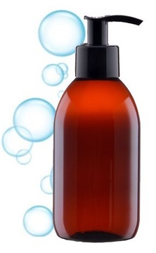 Butelka PET Brąz 300ml Pompka Czarna do Mydła ŻELU