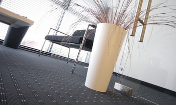 ВЫСОКИЙ ЦВЕТОЧНЫЙ ВАЗ 38 СМ СО ВСТАВКОЙ МАТОВЫЙ DTUS200 БЕЛЫЙ