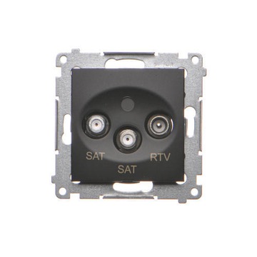 Simon54 Gniazdo SAT-SAT-RTV czarny DASK2.01/49