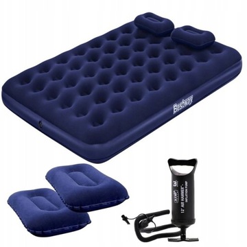 Materac Dmuchany Dwuosobowy Łóżko z Pompką Bestway 67374 2 PODUSZKI