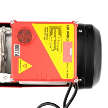 ЛЕБЕДКА ЭЛЕКТРИЧЕСКАЯ ТРОСОВАЯ ЛЕБЕДКА ПИЛОТНЫЙ БЛОК 1350Вт 230В 800кг 12м