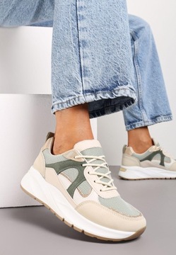 Renee Zielone Sneakersy damskie 37