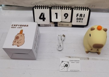 КАПИБАРА НОЧНАЯ ЛАМПА СИЛИКОНОВАЯ USB LED СЕНСОРНАЯ ЛАМПА ДЕКОР СПАЛЬНИ ПОДАРОК