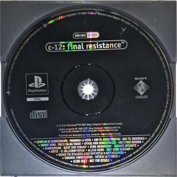Gra C-12: final resistance DEMO PSX