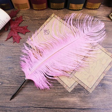 Party Wedding Supplies Ostrich Feather Quill Guest Signature Pen Pen