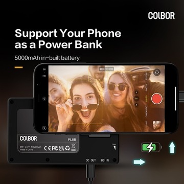 Карманная светодиодная панель Colbor PL8B 2500-9000K