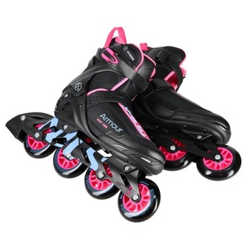 ŁYŻWOROLKI ROLKI ARMOUR Rekreacyjne Damskie Kółka KAUCZUK ABEC7 r.40
