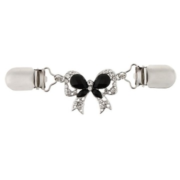 Свитер со стразами, кардиган с зажимом для шаль