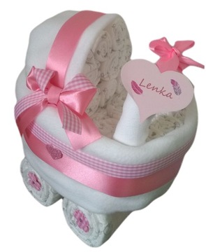 БОЛЬШОЙ ТОРТ PAMPERS 2 из подгузников для детского душа