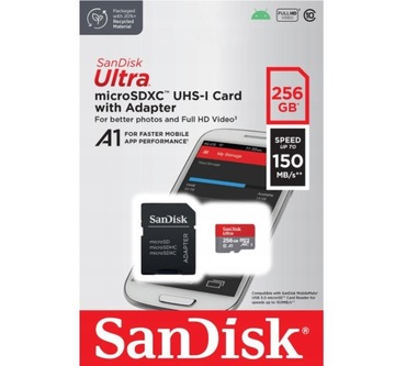 SanDisk Ultra microSDXC 256 ГБ Android 150 МБ/с A1