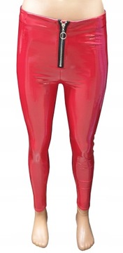 LEGGINSY WINYLOWE GETRY WINYL SPODNIE RURKI LATEKS